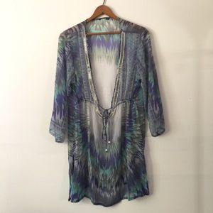 Like New beaded swim cover up